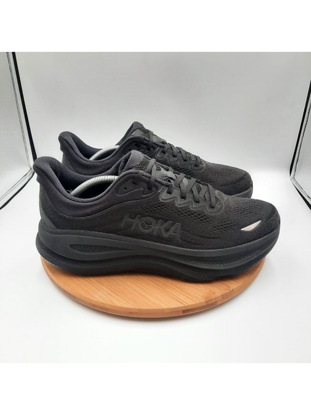 Hoka One One Bondi 9 Mens Size 12.5 Shoes Triple Black Athletic Running Sneakers